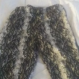 Snake skin pattern kids pants